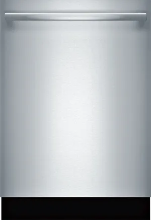 Front view of the Bosch 800 Series SHXM88Z75N dishwasher 