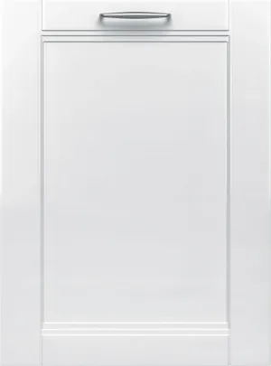 Front view of the Bosch 800 Series SHVM78Z53N panel ready dishwasher 