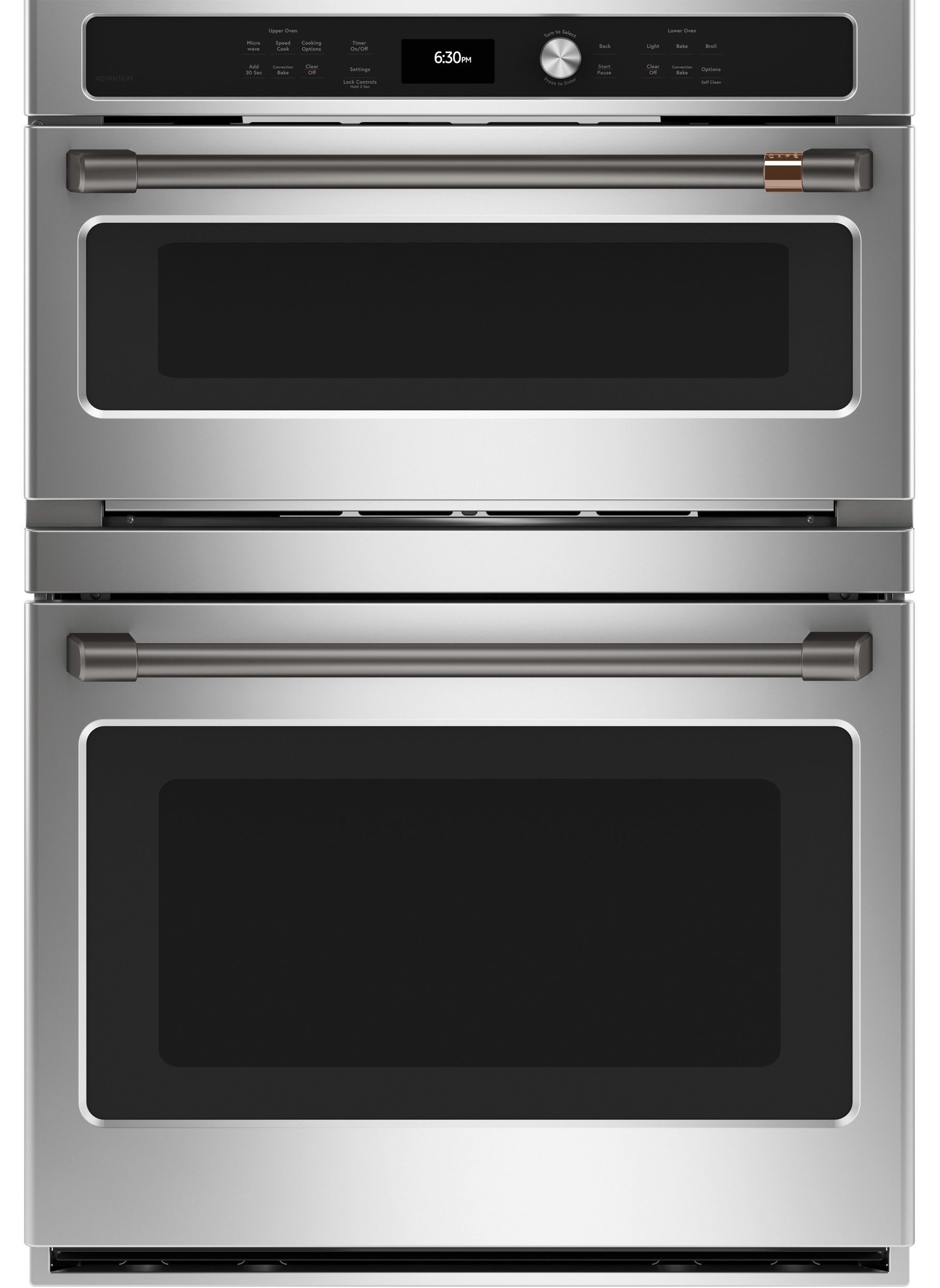 Front view of Cafe ctc912p2ns1 microwave convection oven combo 