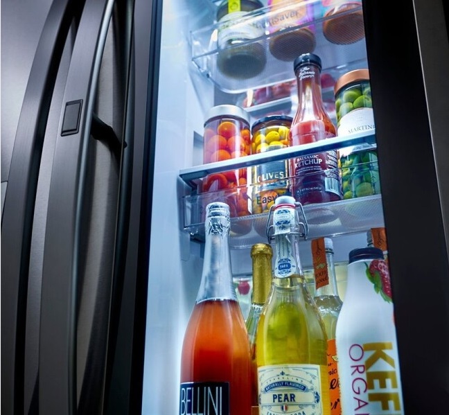 Up close look at the Door-in-Door feature on an LG refrigerator