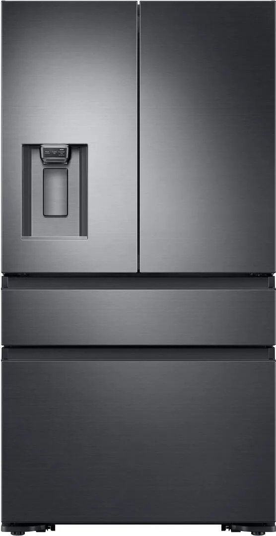 Front view of Dacor DRF36C000MT French door refrigerator 