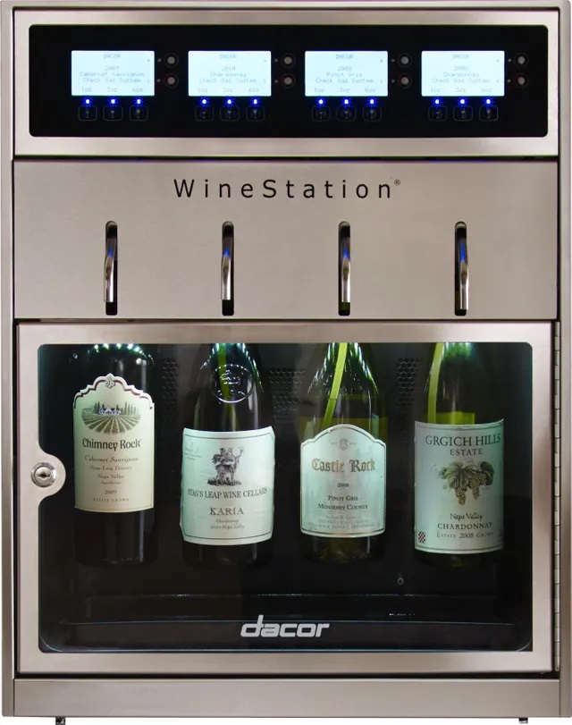 Front view of Dacor DYWS4 wine cooling station 
