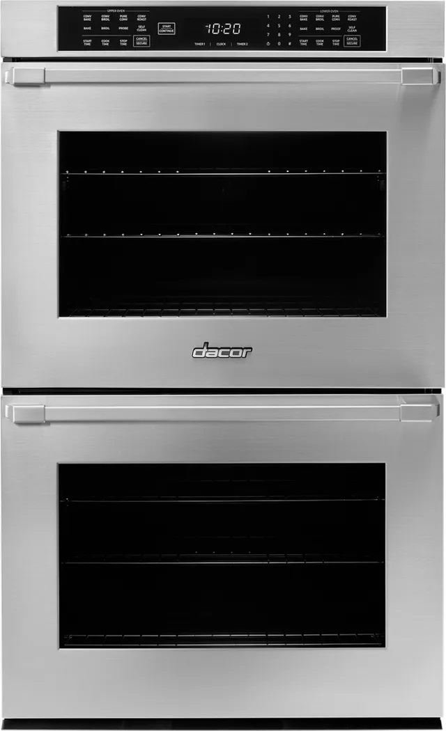 Front view of Dacor HWO230PS double wall oven 