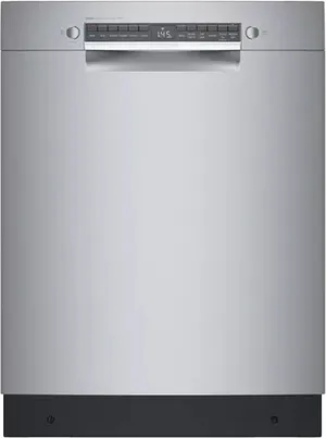 Front view of the Bosch SGE78B55UC dishwasher 