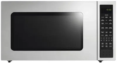 Front view of the Fisher & Paykel MO24SS-3 Y countertop microwave 