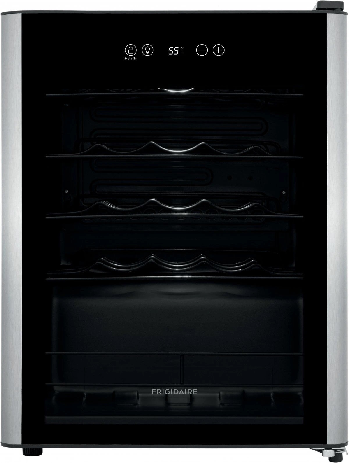 Front view of Frigidaire FRWW2432AV wine cooler 