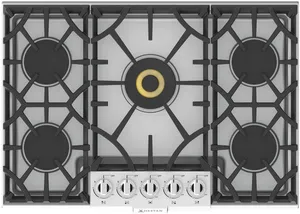 Overhead view of Hestan KGC36 36” gas cooktop 