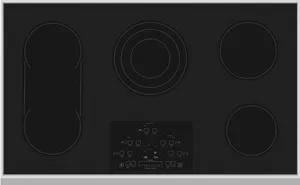 Overhead view of Hestan KEC36-BK 36” induction cooktop 