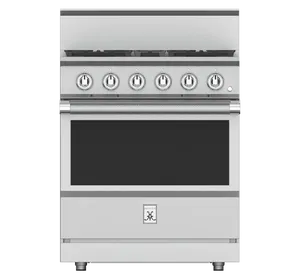 Front view of Hestan KRG304-LP KRG Series 30” gas range 