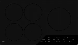 Overhead view of the Wolf CI365C/B induction cooktop 