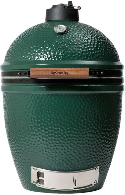 Front view of the Big Green Egg freestanding nest grill package 
