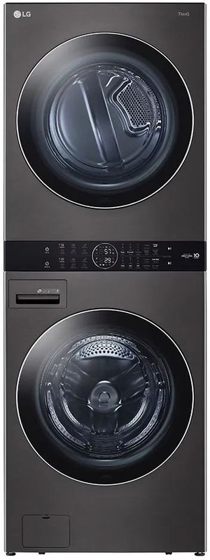 Front view of LG WKGX201HBA washer and dryer pair 