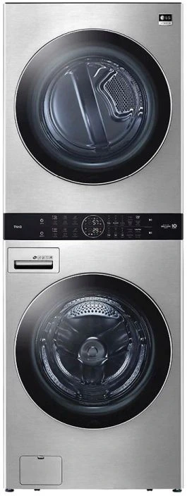 Front view of the LG Studio WSEX200HNA WashTower 