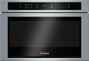 Front view of the Bosch 800 Series HMD8451UC microwave drawer 