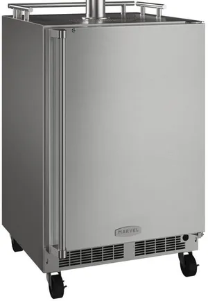 Front view of the Marvel MO24BNSMRS outdoor beverage center 