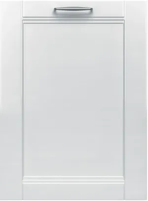 Front view of the Bosch SHV78B73UC 800 Series panel ready dishwasher 