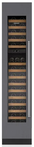 Front view of the Sub-Zero IW-18-LH 18” wine cooler 