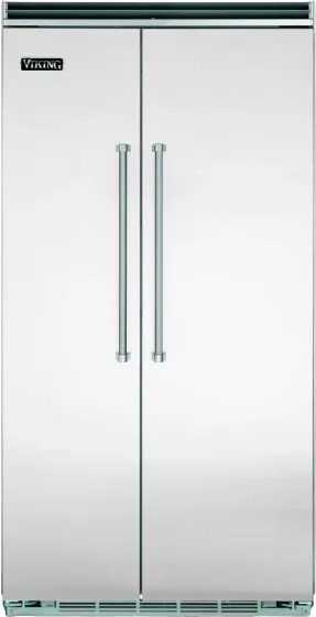 Front view of the Viking 5 Series VCSB5423SS side by side refrigerator 