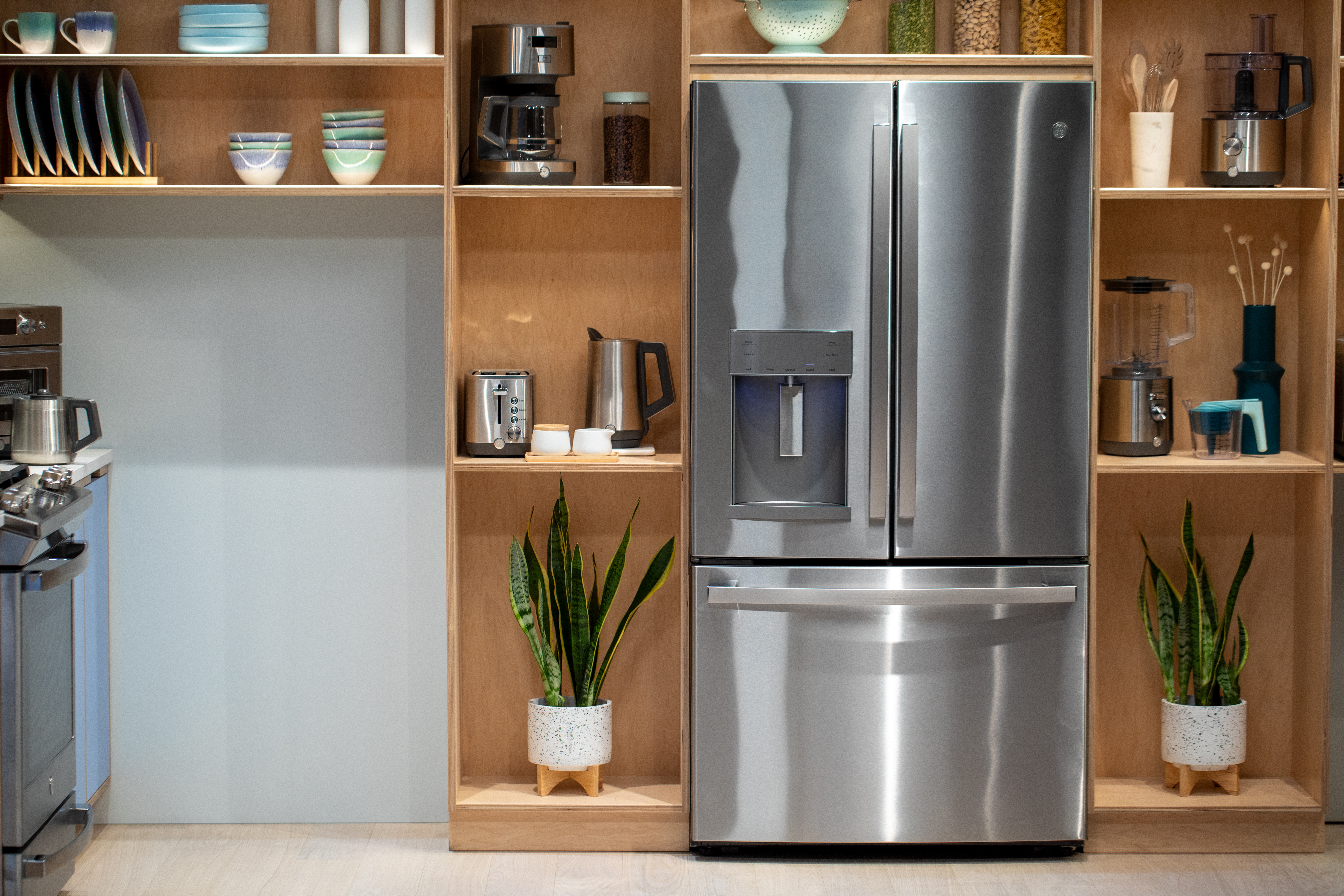product image of GE stainless steel French door refrigerator