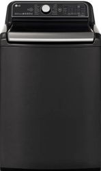 Black stainless steel top load washer