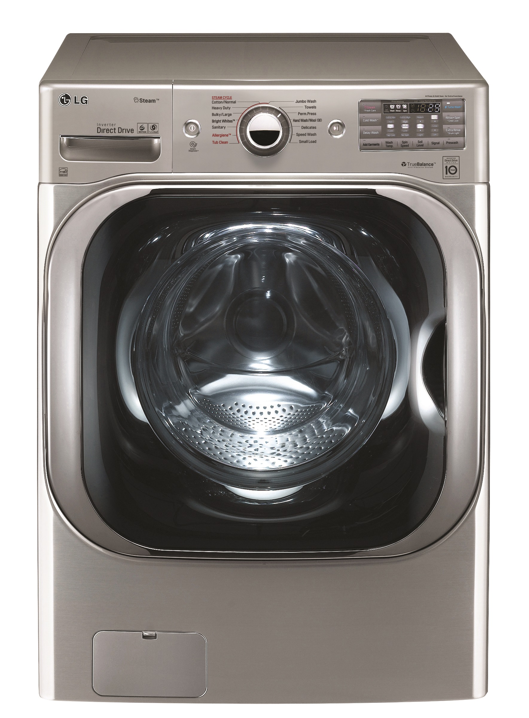 LG product image of WM8100HVA graphite steel front-loading washer