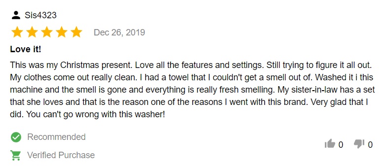 alt text: Product review of LG washer WM8100HVA features