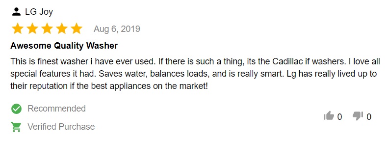 Product review of LG washer WM8100HVA – finest washer 