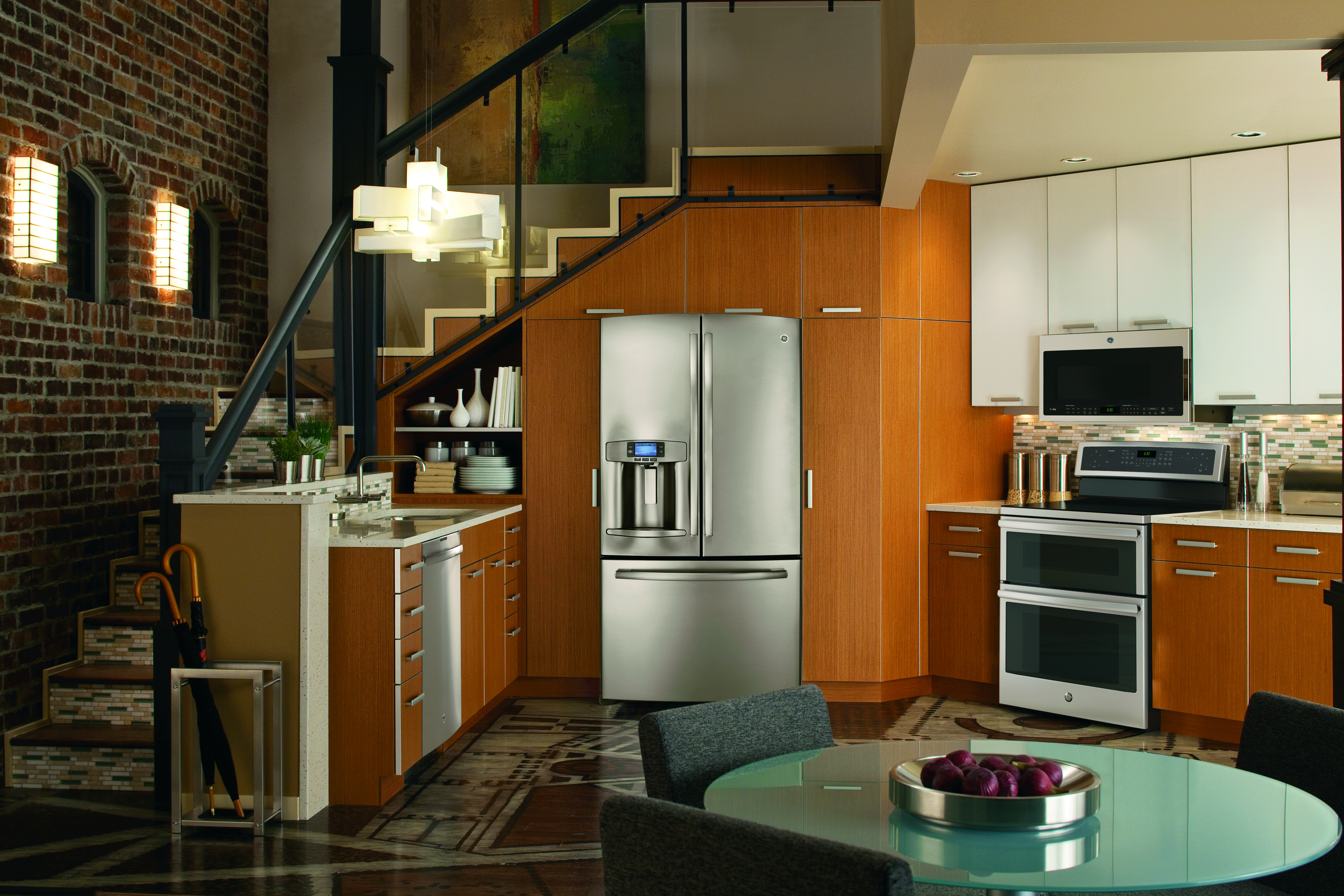 GE Profile modern kitchen with built-in Profile suite 