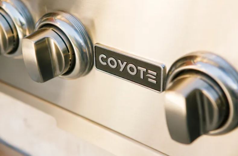 close-up of Coyote grill dials