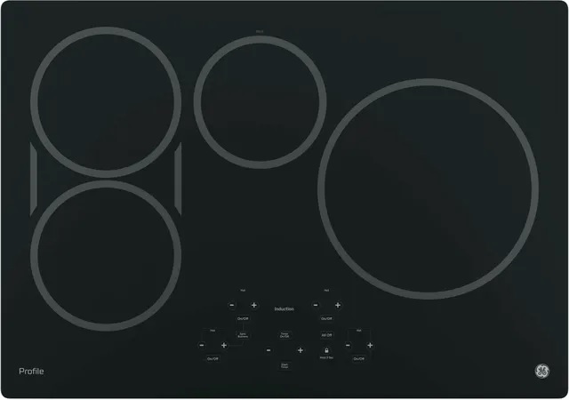 product image of GE Profile 30” Black Built-in Touch Control Induction Cooktop PHP9030DJBB