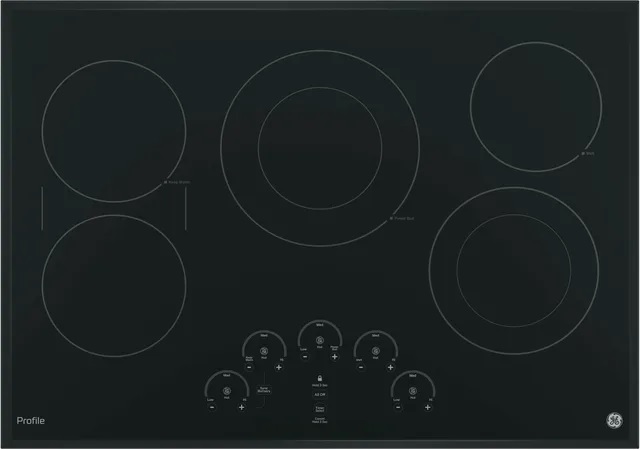 product image of GE Profile 30” Black Electric Cooktop PP9030DJBB