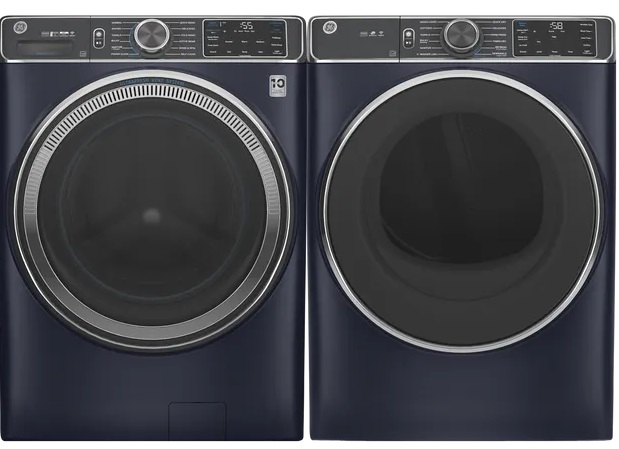 The GE GDT550PYRFS dishwasher shown in a modern kitchen 