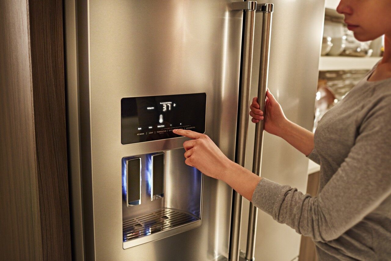 changing the settings on external fridge dispenser
