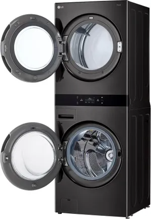 LG Black Steel Stacked Laundry Center