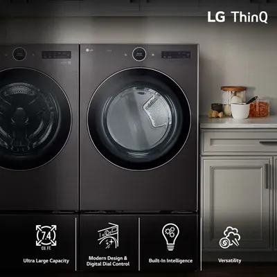 LG Black Steel Laundry Pair