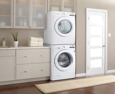 LG White Front Load Laundry Pair