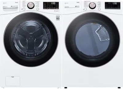 LG White Front Load Laundry Pair