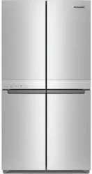 Front view of the KitchenAid KRQC506MPS refrigerator 