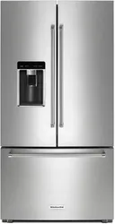 Front view of the KitchenAid KRFC704FPS refrigerator 