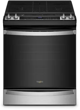 Front view of the Whirlpool WEG745H0LZ range