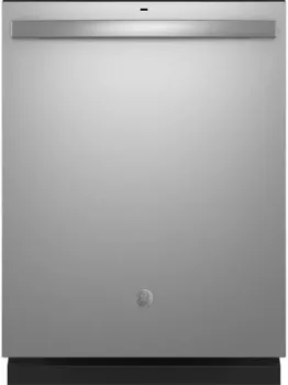 Front view of the GE GDT550PYRFS dishwasher 