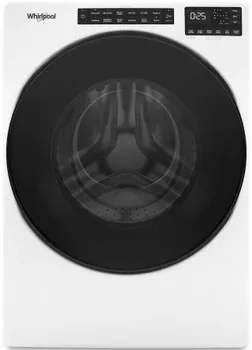 Front view of the Whirlpool WFW6605MW front load washer 