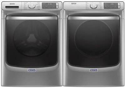 Metallic Slate Maytag Front Load Washer and Dryer