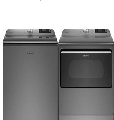 Metallic Top Load Maytag Washer and Dryer