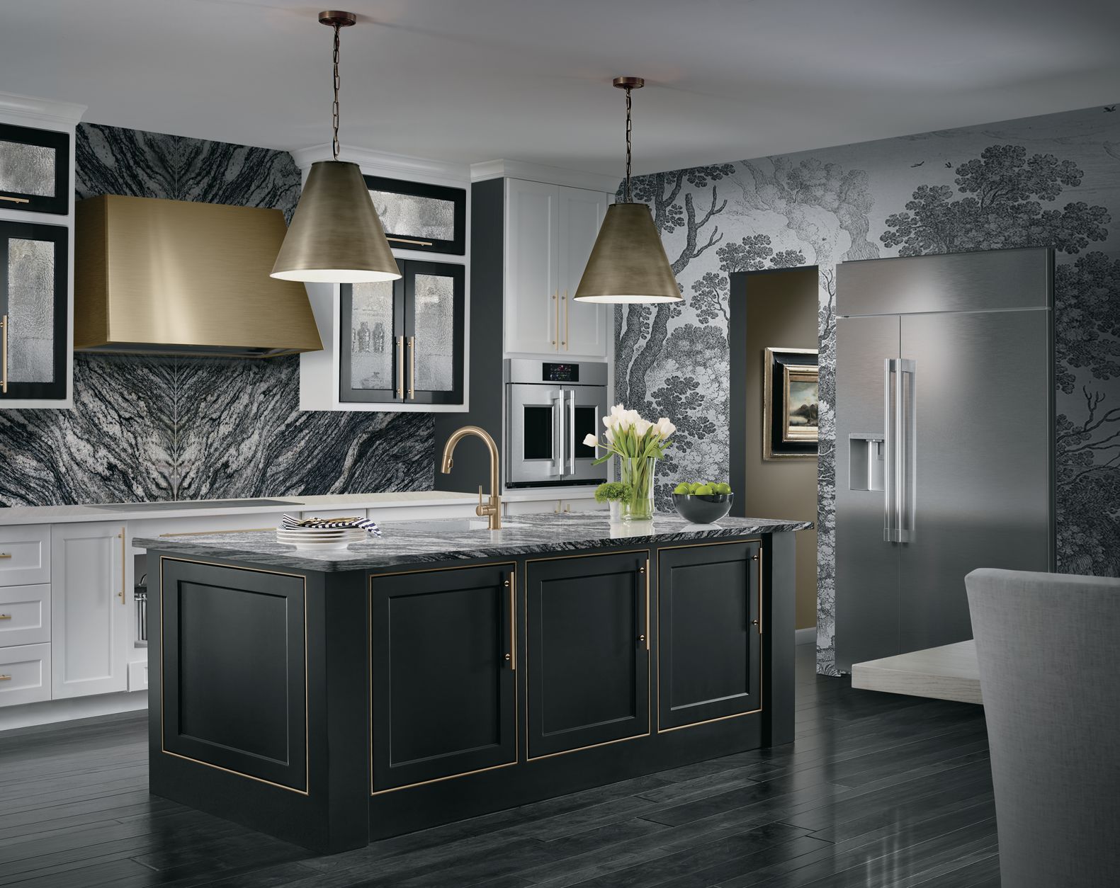 Header image of a luxury kitchen outfitted with GE Monogram Appliances