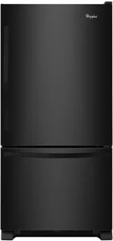 Front view of the Whirlpool WRB329DMBB bottom freezer refrigerator 
