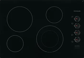 Overhead view of the Frigidaire FFEC3025UB cooktop 