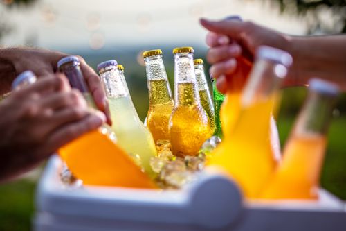 Drinks Sitting in a Tub of Ice