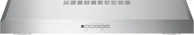 Front view of the GE JVX5300SJSS under cabinet range hood 