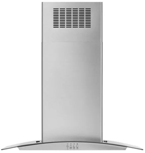 Front view of the Whirlpool WVI51UC0LS island range hood  